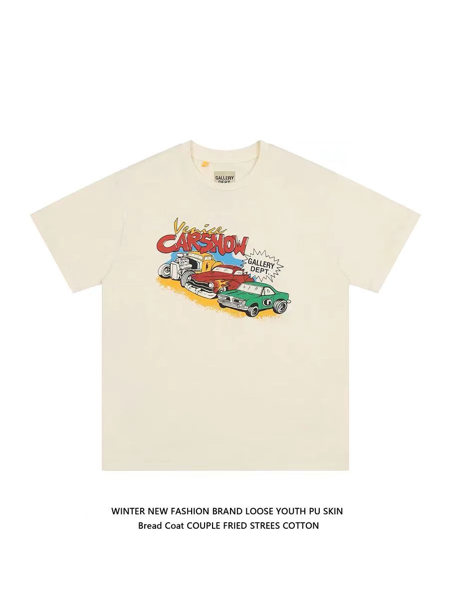 GALLERY DEPT FOG T Shirt Men High Street Short Sleeve T-shirts Hip Hop Shirt Men Tops Brand Shirt