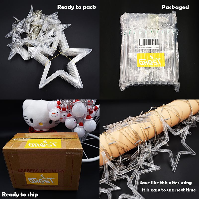 Five-Pointed Star Icicle Curtain Lights with 12 Stars Total 138 pcs LED Waterproof Linkable Curtain String Lights for Christmas/Wedding/party Backdrop