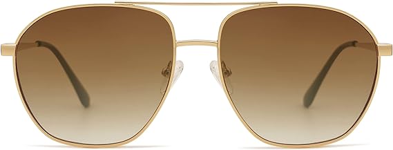 Retro Aviator Sunglasses for Women Men Vintage Square Metal Frame Sun Glasses CJ9325