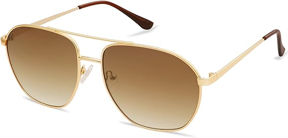 Retro Aviator Sunglasses for Women Men Vintage Square Metal Frame Sun Glasses CJ9325