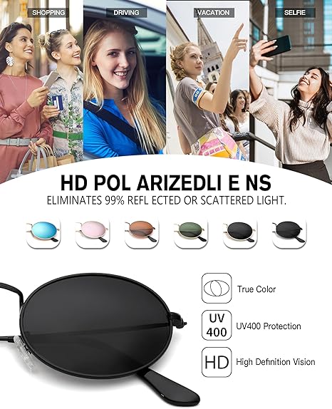 Classic Aviator Sunglasses for Men Women Driving Sun glasses Polarized Lens UV Blocking