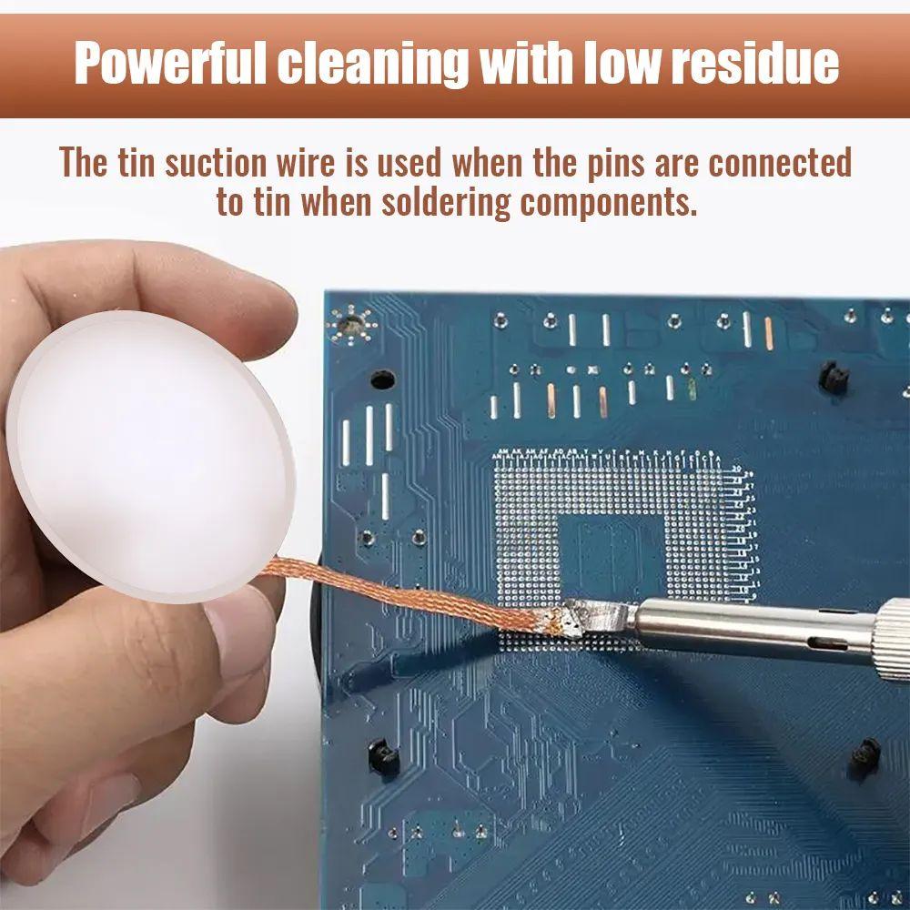 Professional Desoldering Wick Braid Tape Copper Welding Solder Remover 1/1.5/2.5/3/3.5/4mm Wire Soldering Wick Tin Lead Cord Flux BGA Repair Tool