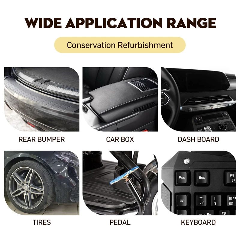 Rayhong Crystal Coating Plastic Car Trim Restorer Refresher Retreading Agent Maintenance Wax Renewed Interior Parts Accessories 30ml