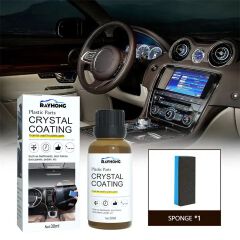 Rayhong Crystal Coating Plastic Car Trim Restorer Refresher Retreading Agent Maintenance Wax Renewed Interior Parts Accessories 30ml