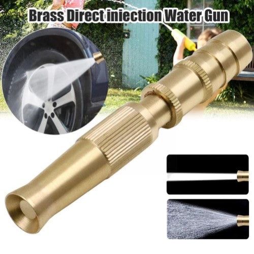 High-Pressure Sprayer Adjustable Brass Hose Nozzle for Car Wash, Gardening, and Lawn Care (Without Pipe)