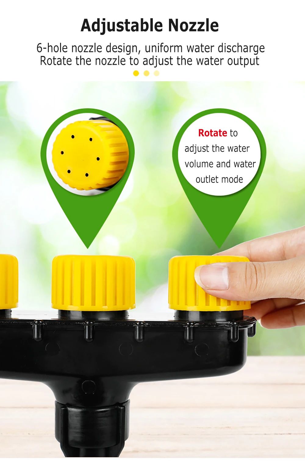 4-Head Agriculture Atomizer Nozzles Sprayer Home Garden Lawn Water Sprinklers Farm Vegetables Irrigation Spray Adjustable Nozzle Tool