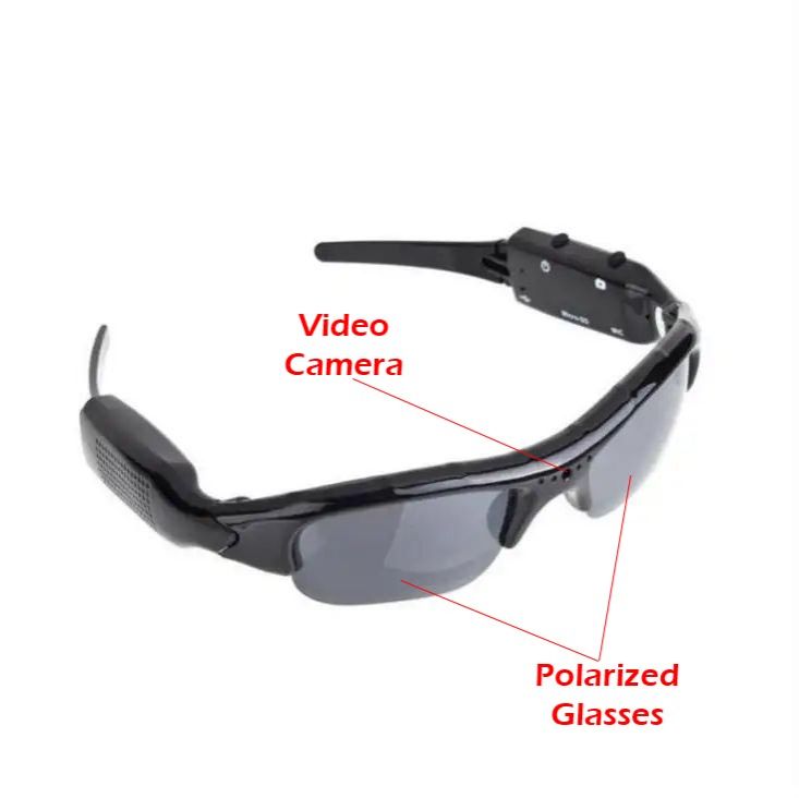 Spy Glasses Hidden Camera Polarized Sunglasses Detective Video Recorder(Micro SD Card NOT Included)