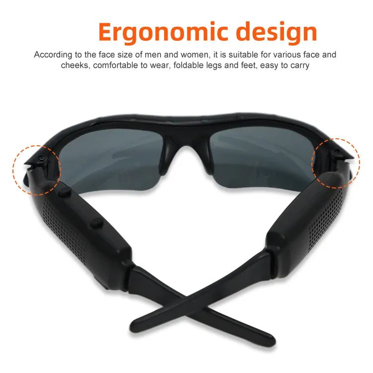 Spy Glasses Hidden Camera Polarized Sunglasses Detective Video Recorder(Micro SD Card NOT Included)