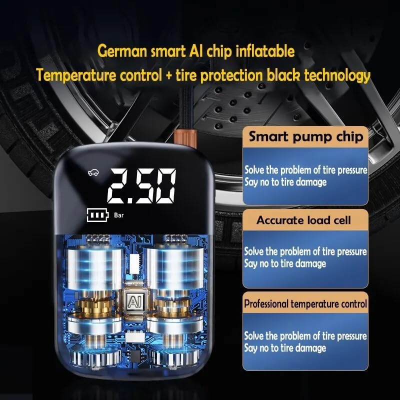 Wireless Car Air Pressure Compressor Electric Tire Inflator Pump for Motorcycle Bicycle Boat AUTO Tyre Balls Portable Mini Automatic LED Digital