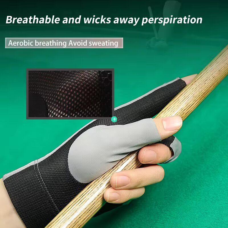 Left Hand Three Finger Billiard Glove Pool Snooker Sport Gloves 3 Fingers Pool Gloves Universal Size