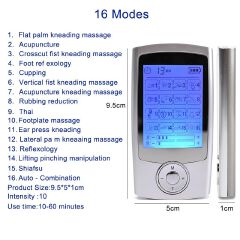 16 Mode Digital Electronic Tens Massage Unit Electrical Pulse Acupuncture Full Body Relax Muscle Therapy Massager Stimulator