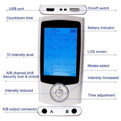 16 Mode Digital Electronic Tens Massage Unit Electrical Pulse Acupuncture Full Body Relax Muscle Therapy Massager Stimulator