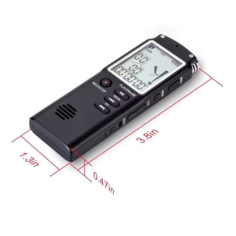 32GB,16GB,8GB Professional Digital Audio Voice Recorder with Real Time Display A Key Lock Screen Telephone Recording MP3 Player 1536Kbps for Conversations, Lectures, Meetings, Interviews