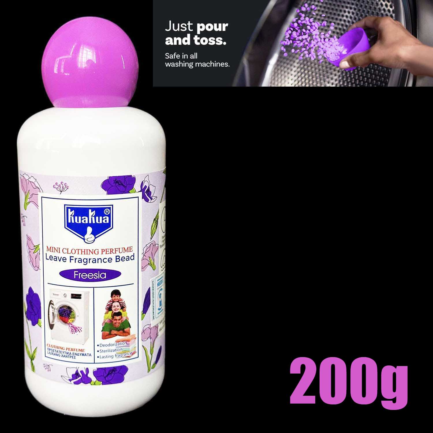 Freesia - Washing Machine Fragrance Beads Perfume Leave Laundry Fragrance Booster Scent Softener Clothing Clean Detergent Use Care Wearing Diffuser Clothes