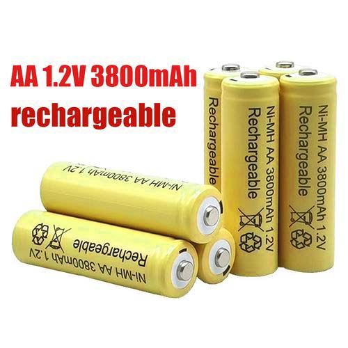 AA Ni-MH Rechargeable Batteries, Double A 1.2V 3800mAh High Capacity Pre-Charged Battery, Perfect for Solar Garden Lights,Landscape Lights, Lawn Lights