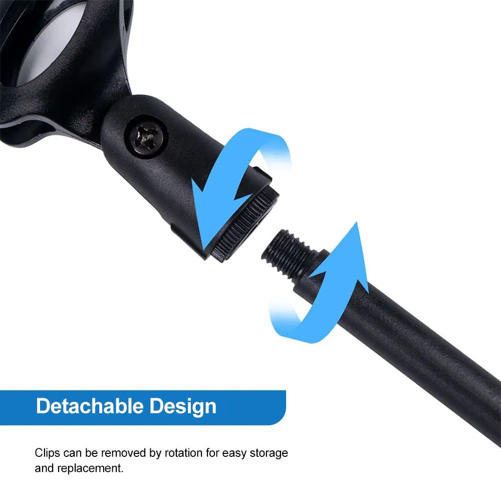 Vlogging Table Mini Microphone Stand Desktop Tripod Portable Adjustable Mic Clip Holder Bracket Lightweight
