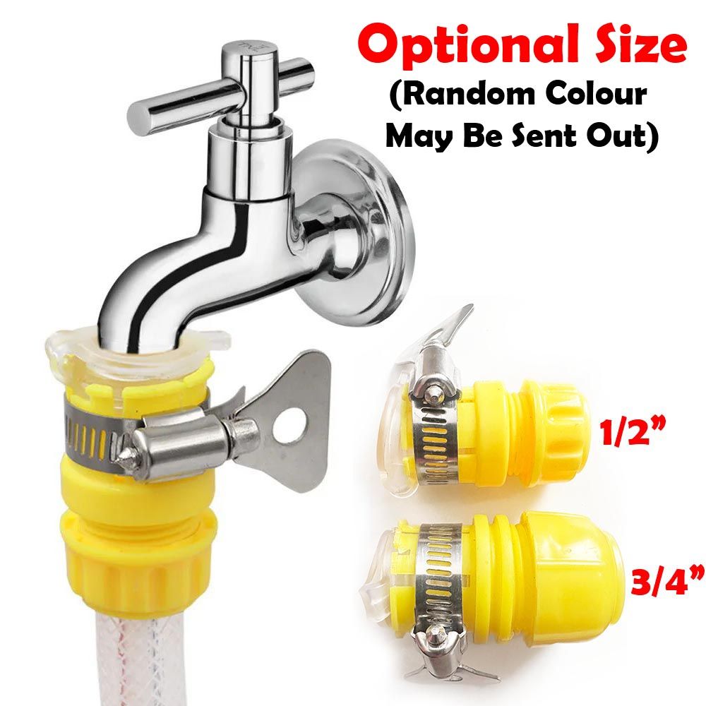 Tap to Hose Pipe Water Connector 1/2 or 3/4 inch Universal Faucet Coupling Quick Joiner Garden Universal Adjustment Fitting