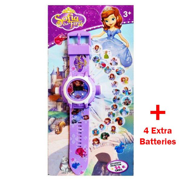Digital Sofia The First Projector Watch 24 Images to Display Wrist Watch for Kids Girls Birthday Gift