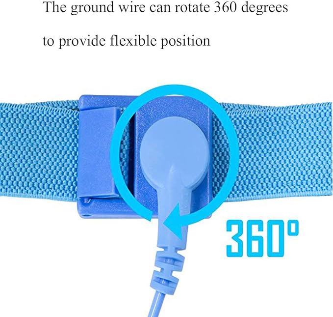 Anti Static Wrist Strap Adjustable ESD Static Band  for Working on Sensitive Electronic Devices Electrostatic Discharge Ground Wire for Phone Computer Repair