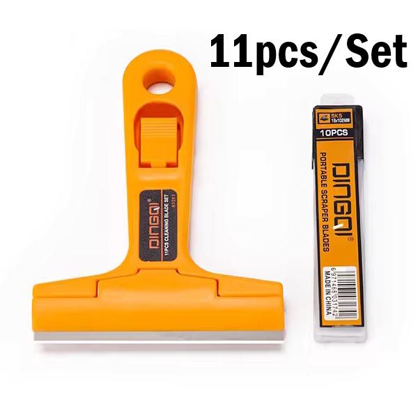 11pcs/set Razor Blade Scraper Tool, Cleaning Tool For Scraping Labels, Decals, Stickers, Caulk, Adhesive, Paint Removal