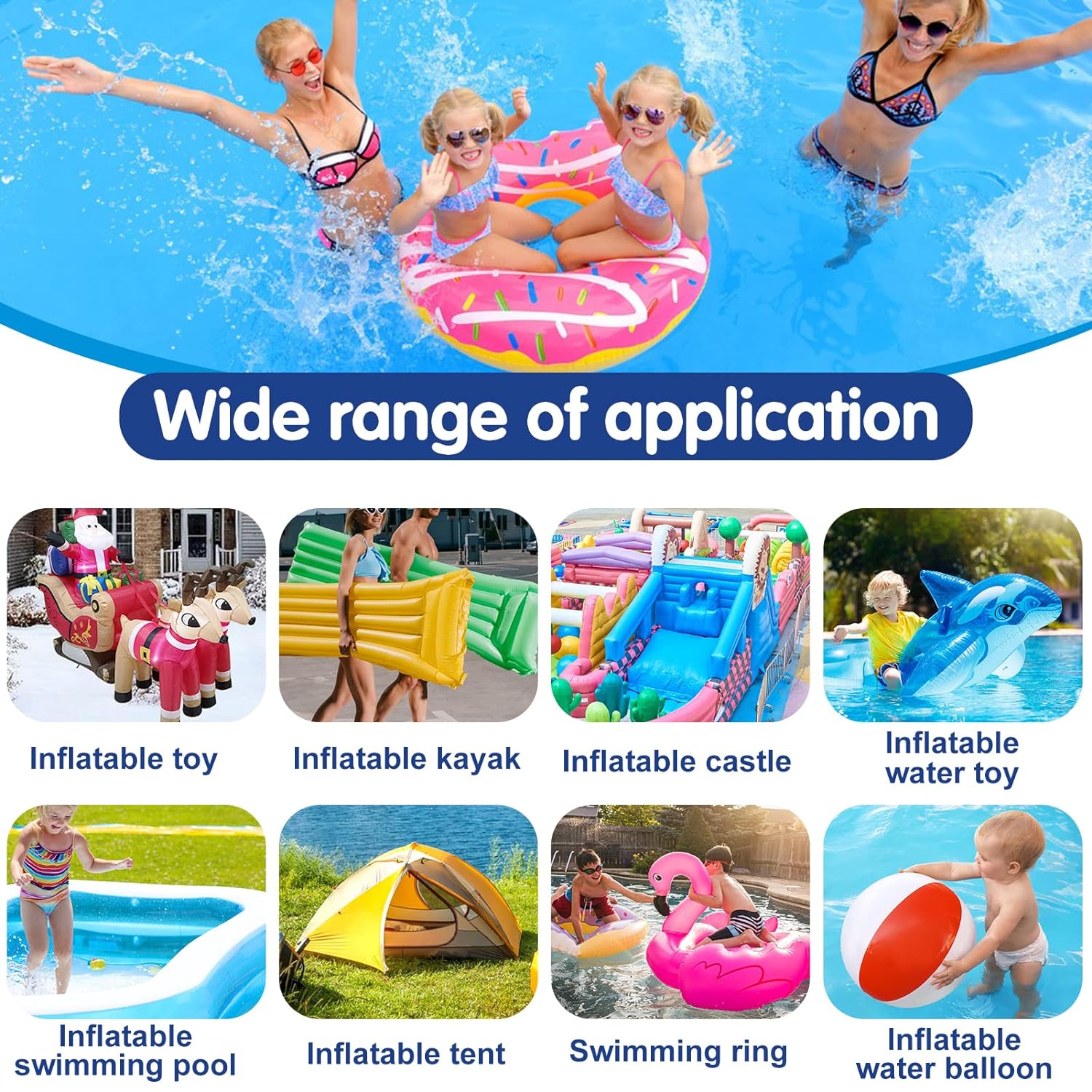 60ml PVC Glue Inflatable Boat Toy Repair Plastic Pool Air Bed Strong Adhesive Float Swimming Ring Kayak Super Glue D.Wade