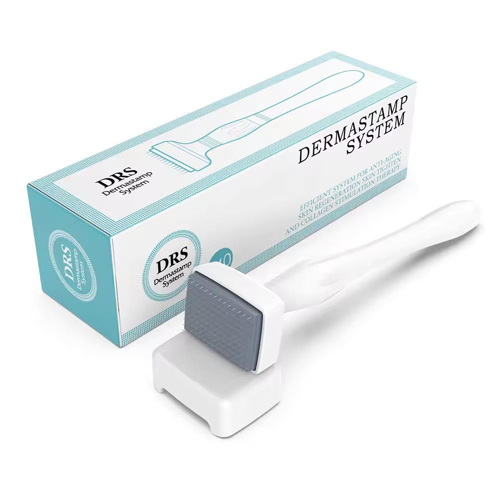 Derma Stamp System Hair Regrowth Professional 140 Microneedles Anti Wrinkle Therapy Dermastamp Roller Skin Beard Growth Care Tool with Neddle Size 1.50mm - Non-Adjustable