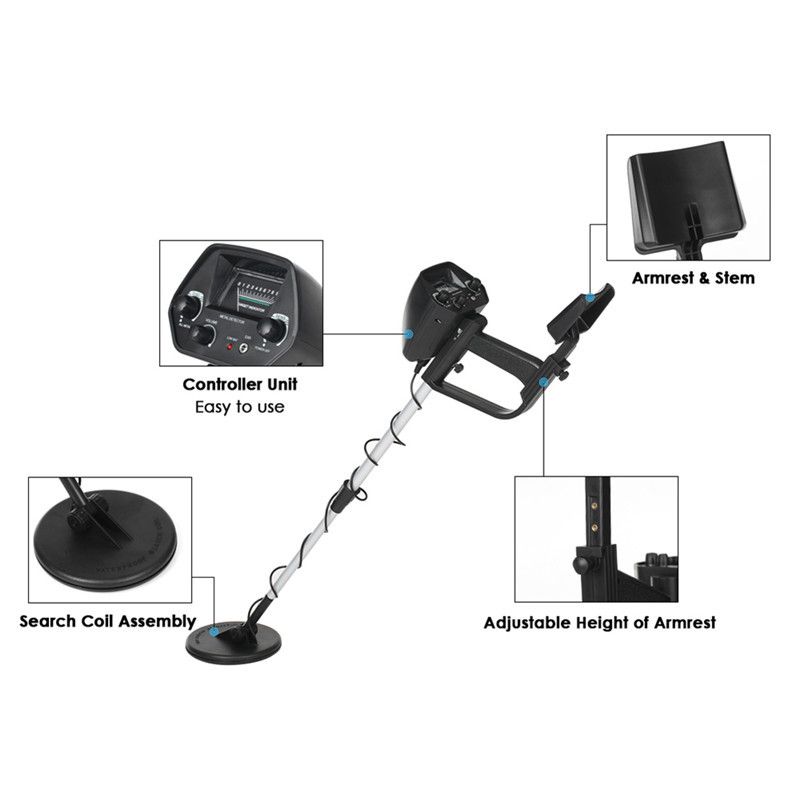 Metal Detector MD-4030 Waterproof Metal Detector Underground Search Coil,high Accuracy Adjustable Height