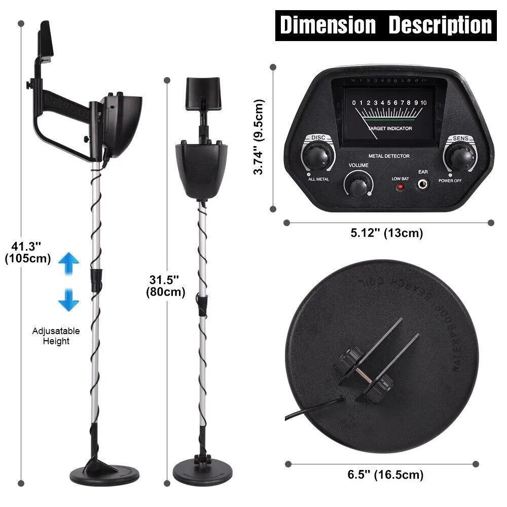 Metal Detector MD-4030 Waterproof Metal Detector Underground Search Coil,high Accuracy Adjustable Height