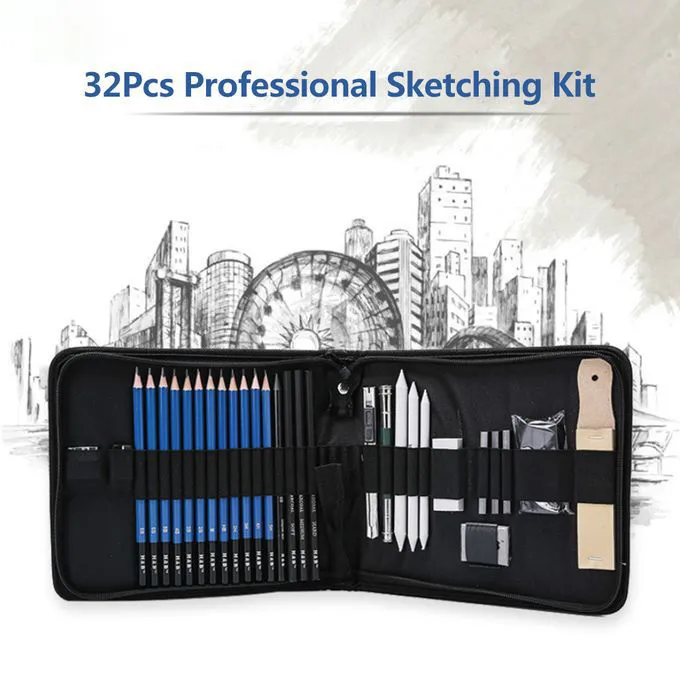 32pcs/Set Professional Drawing Sketch Pencil Kit