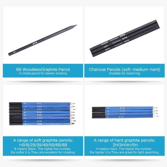 32pcs/Set Professional Drawing Sketch Pencil Kit
