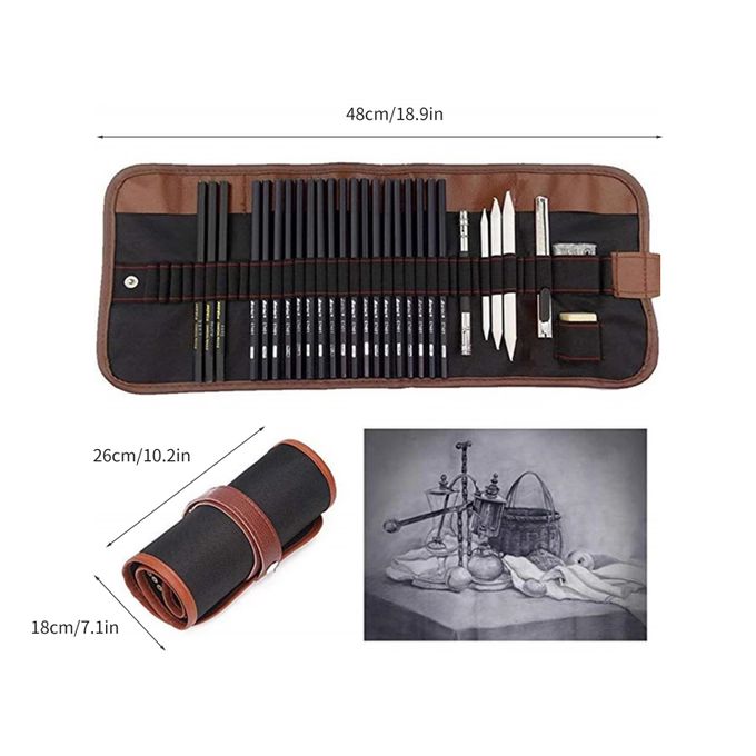 30PCS Pencil Set Drawing Sketching Charcoal Pencil Art