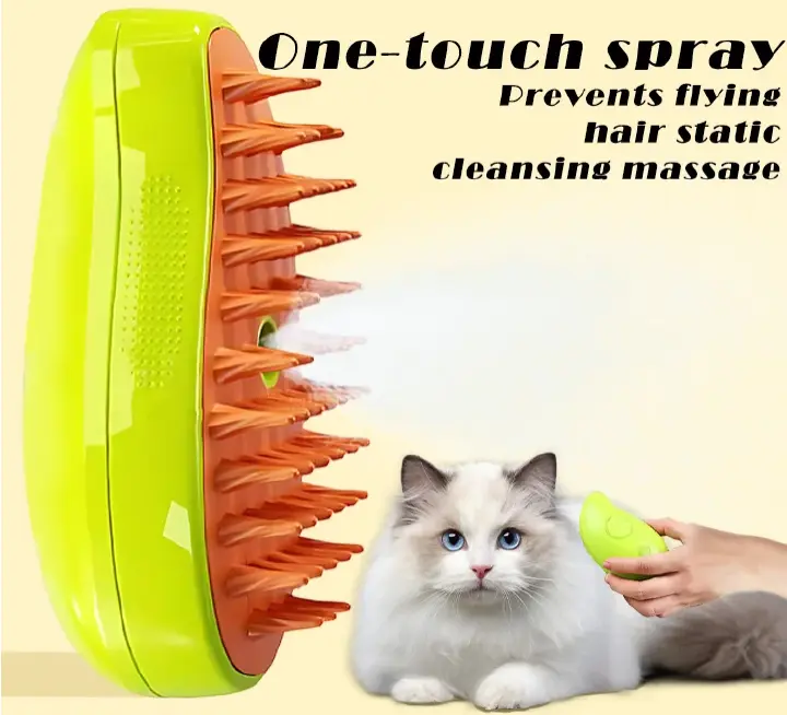 Cat Dog Steamy Brush 3in1 Electric Spray Cat Hair Brush Pet Steam Brush Spray Massage Beauty Comb Hair Removal Grooming Combs