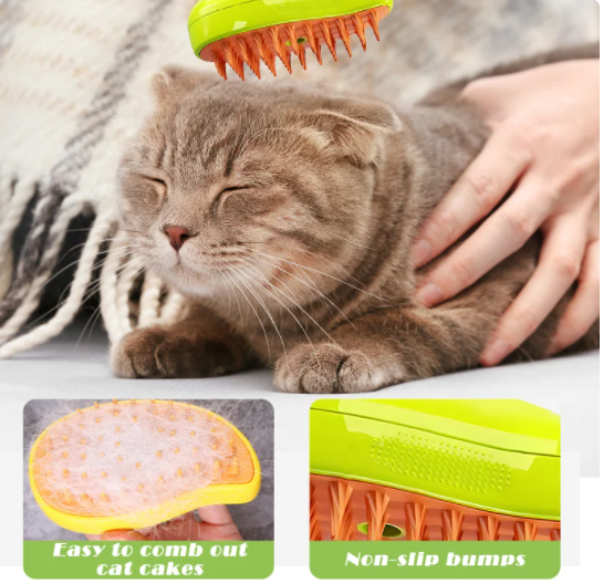 Cat Dog Steamy Brush 3in1 Electric Spray Cat Hair Brush Pet Steam Brush Spray Massage Beauty Comb Hair Removal Grooming Combs