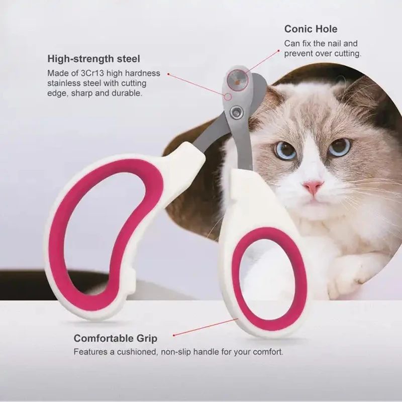 Professional Cat Nail Clippers for Small Cat Dog Stainless Steel Puppy Claws Cutter Pet Nail Grooming Clippers Trimmer