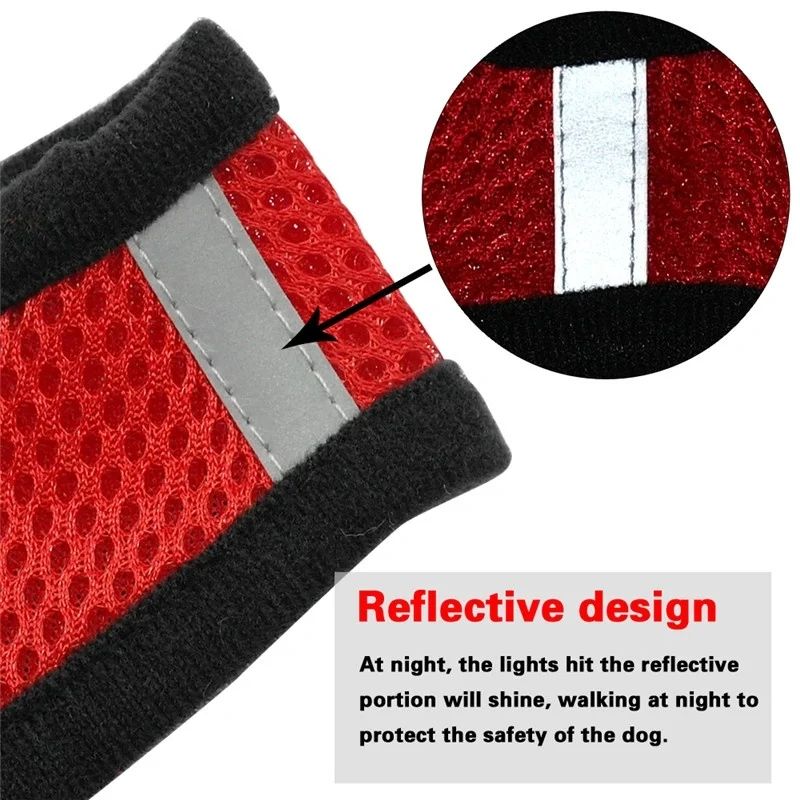 Walking Lead Leash For Puppy Dogs Collar Polyester Adjustable Mesh Dog Harness For Small Medium Pet Accessories