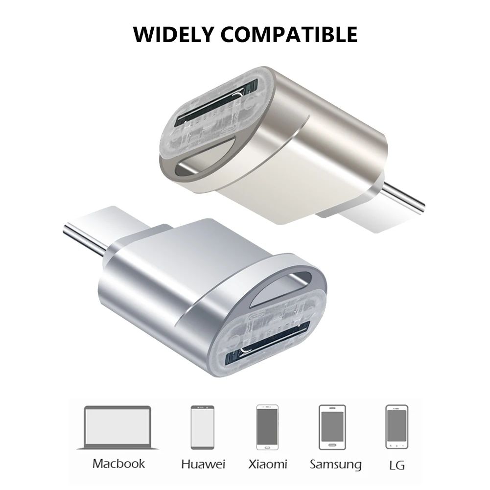 New 3.1 USB Type C To Micro-SD TF Adapter OTG Cardreader Mini Card Reader Smart Memory Card Reader For Laptop Samsung Huawei