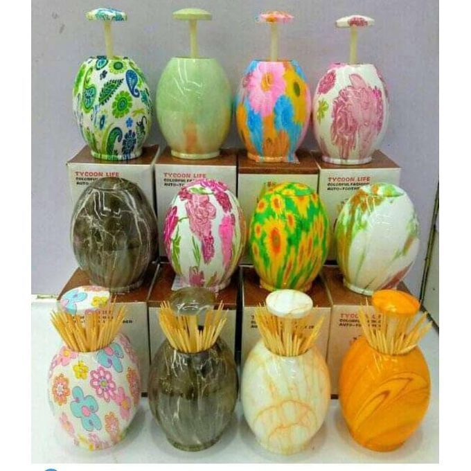 Hand Press Pop Up Toothpick Holder/Dispenser