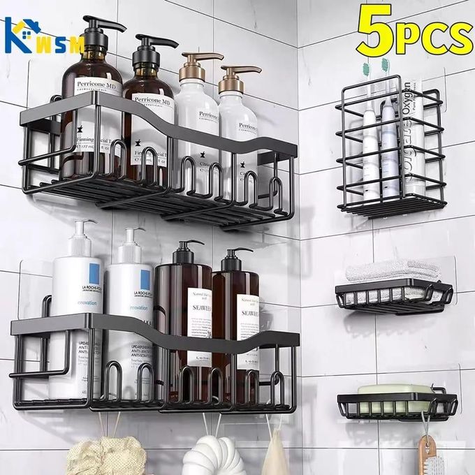 5pcs set Shower caddy shelf/Bathroom organizer
