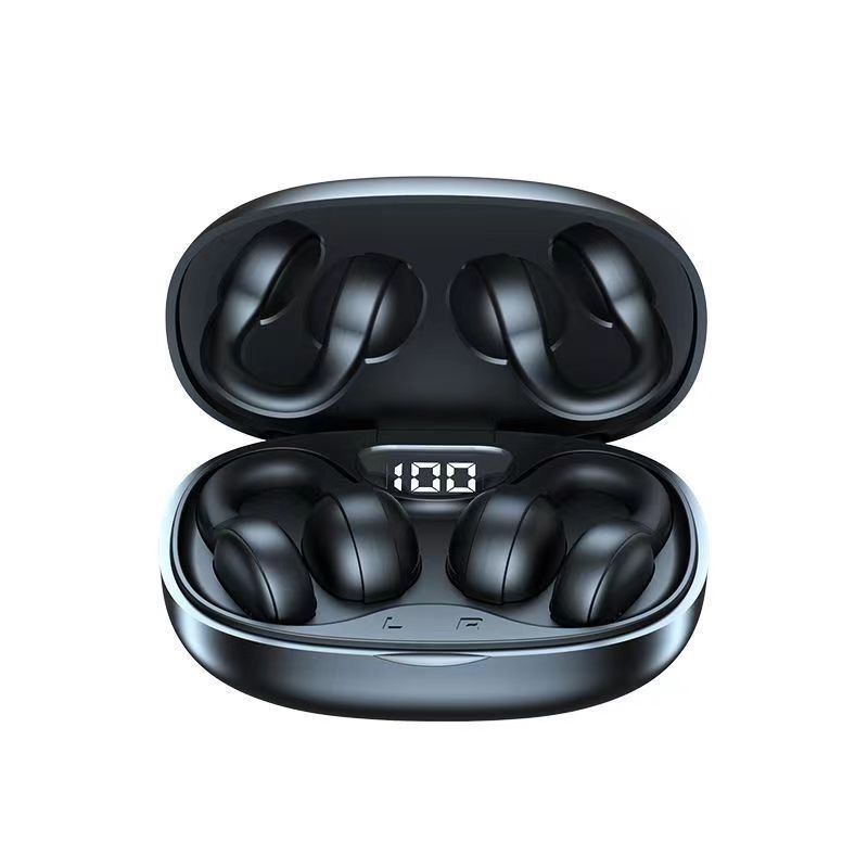 True wireless bluetooth earbuds non-earin eaphones earhook