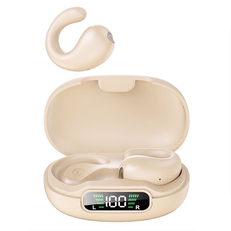 True wireless bluetooth earbuds non-earin eaphones earhook