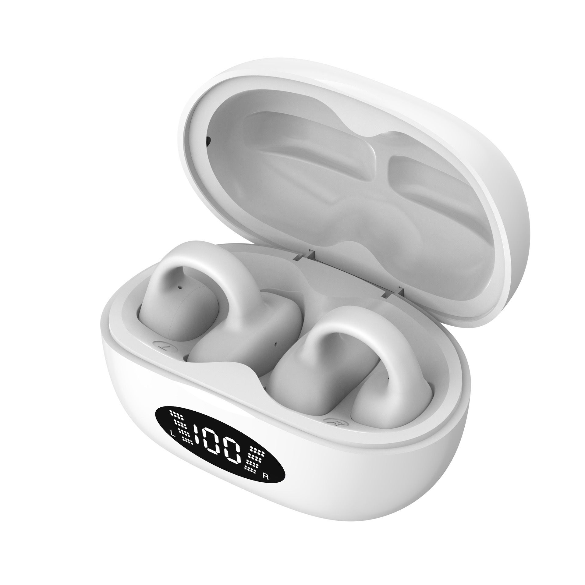 True wireless bluetooth earbuds non-earin eaphones earhook