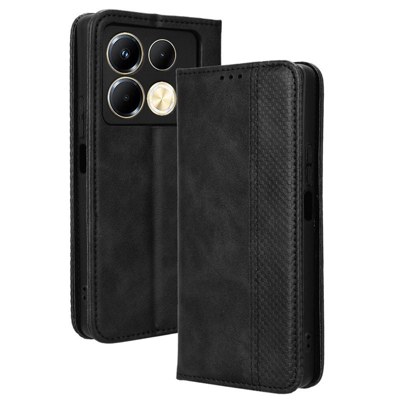 Wallet Flip Cover for Infinix Note 40 4G Leather PU Phone Case Shockproof Durable Retro Case