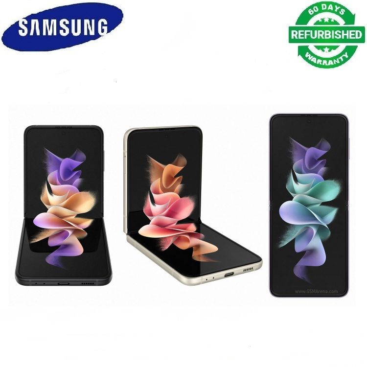 Refurbished Samsung Galaxy Z Flip3 5G 256GB / 128GB ROM 8GB RAM Z Flip 3 6.7 inch Unlock Snapdragon 888 5G 2G/3G/4G/5G LTE Single Sim mobile Clean phone