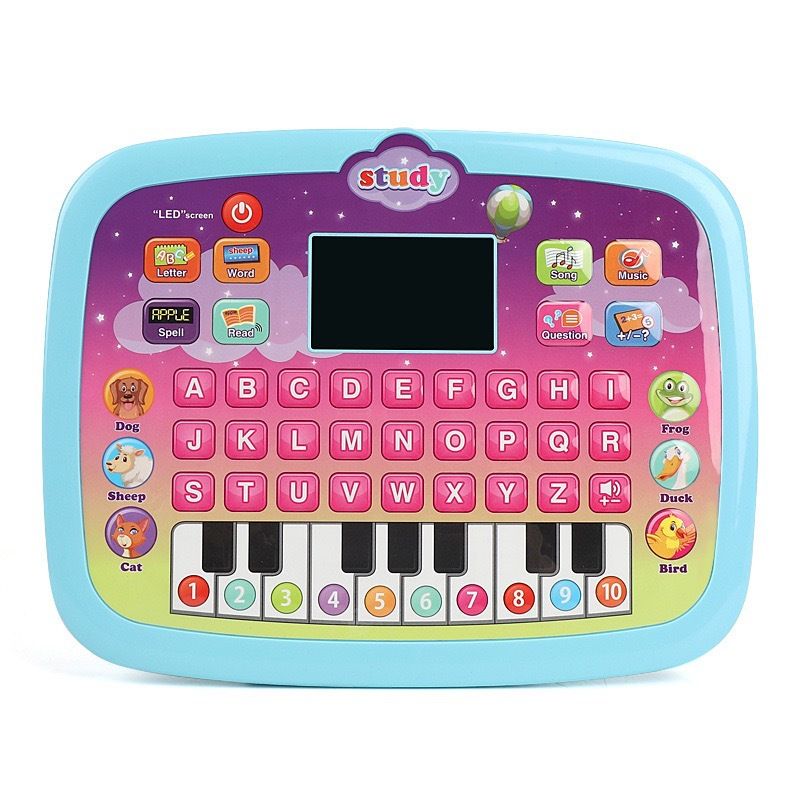 Kids Tablet Toddler Learning Pad with LED Screen Teach Alphabet Numbers Word Music Math Early Development Interactive Electronic Toy for 3 4 5 6 years old Boys & Girls