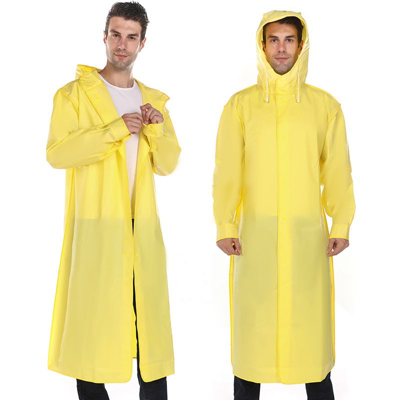 Adult wrapped raincoat male and female protective jacket fashion mountaineering and fishing transparent thickened black and white rain Poncho