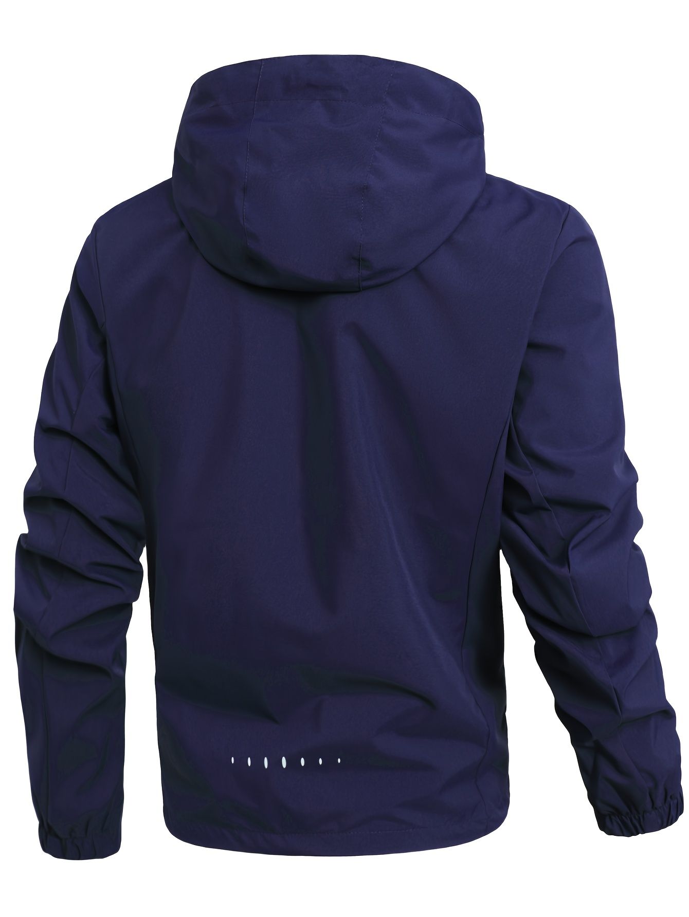 Men's Lightweight Waterproof Rain Jacket Hooded Shell Outdoor Raincoat Hiking Reflective Windbreaker Hunting Camping Trekking Jacket Coat
