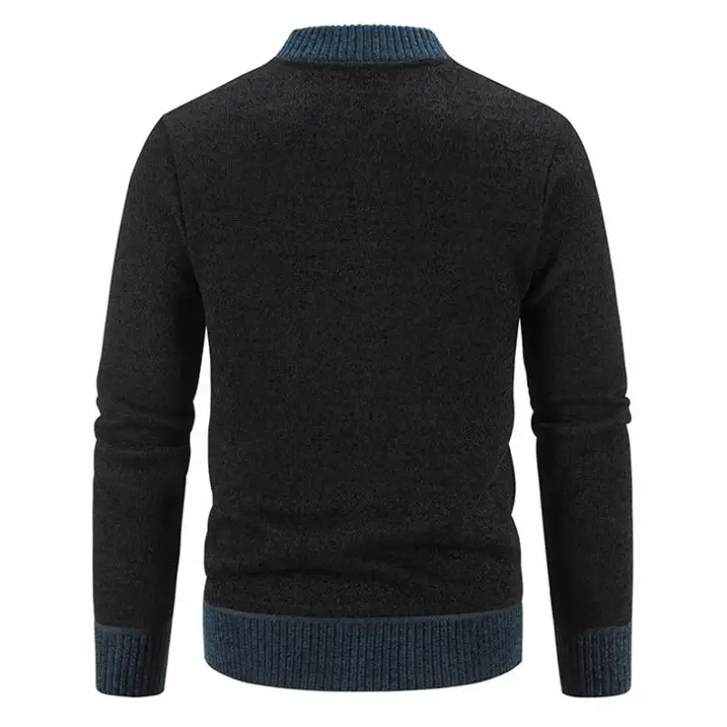 Men's Deer Print Knitted Sweater Fit Slim Cardigan Men's Casual Embroidered Zipper Jacket Coat Baseball Jumper Y2K Sweatshirts Male Trench Coat
