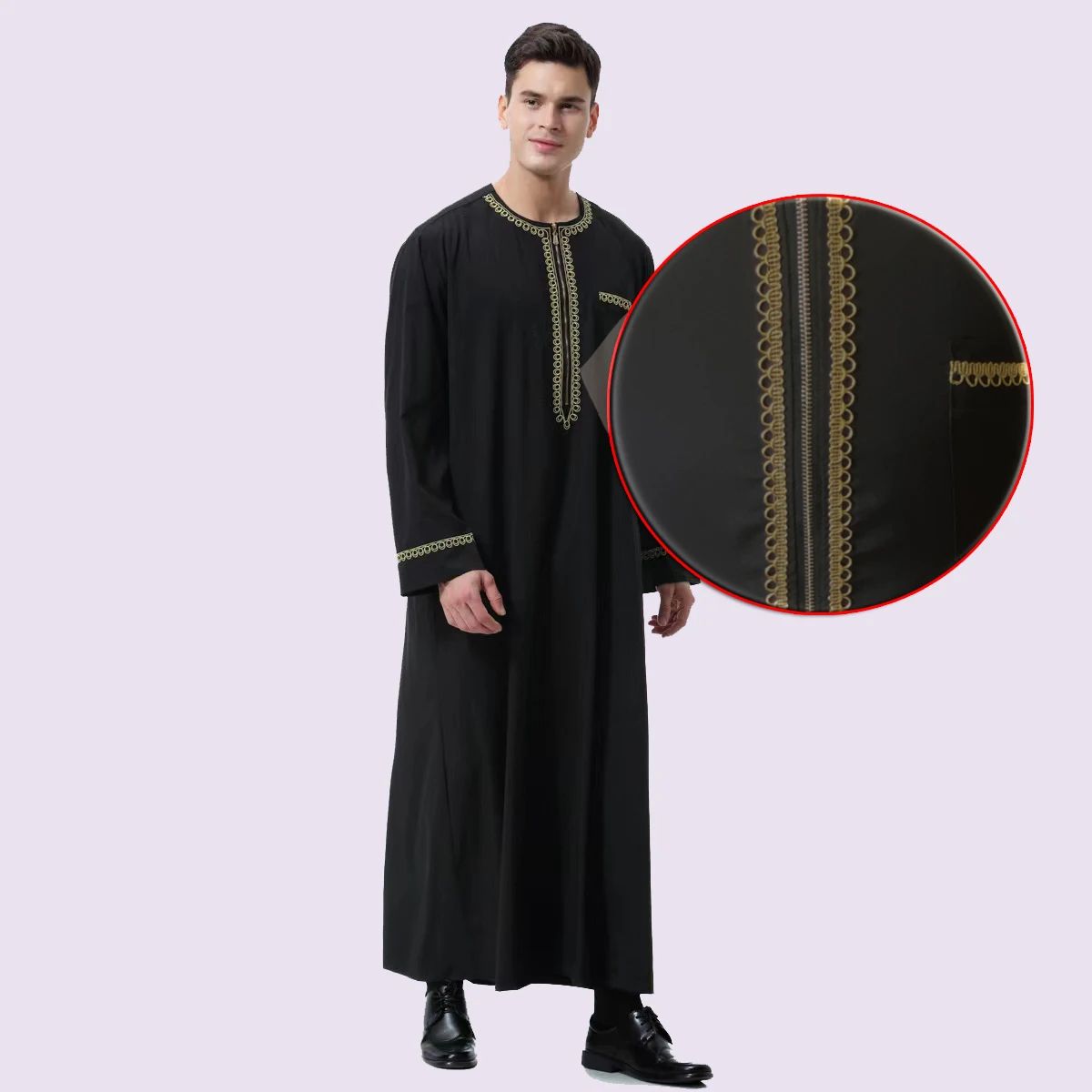 Abaya Muslim Men Clothing Saudi Arabic Thobe Dishdasha Long Sleeve Kandora Ramadan Middle East Clothing Ramadan Eid Al Adha Clothing