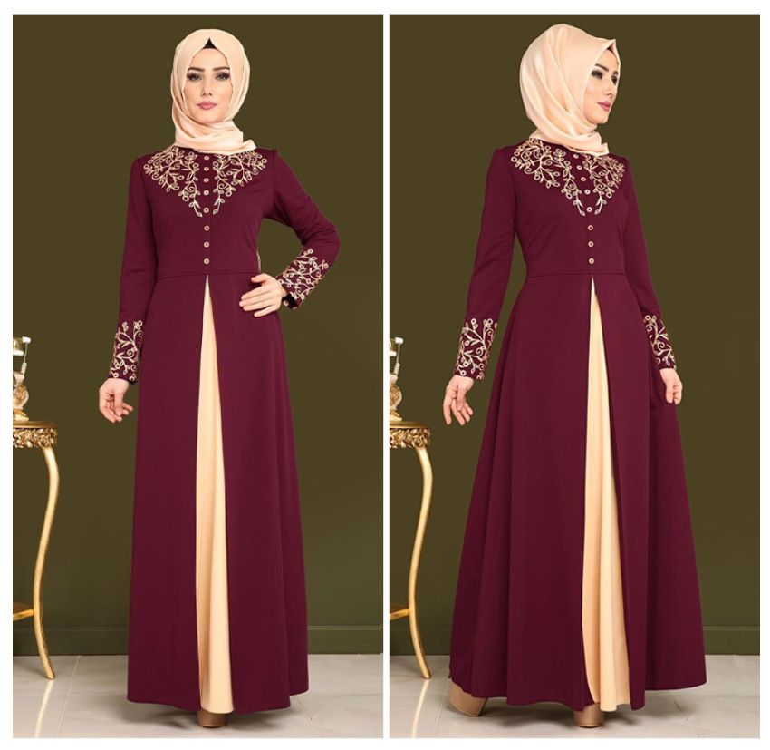 Luxury Elegant Abaya Turkey Islamic Arabic Hijab Dress Women's Muslim Kaftan Long Dress Ladies Dubai Turkish Clothing