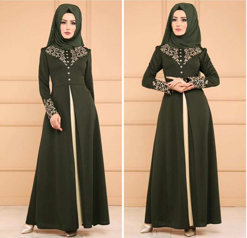 Luxury Elegant Abaya Turkey Islamic Arabic Hijab Dress Women's Muslim Kaftan Long Dress Ladies Dubai Turkish Clothing